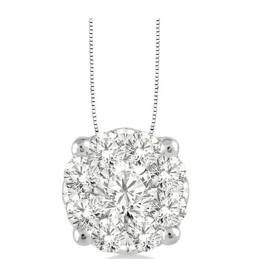 Parkplace Jewelers Round Shape Lovebright Essential Diamond Solitaire Pendant 91751PPFGPDWG