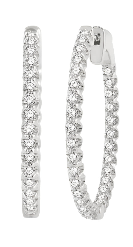 Parkplace Jewelers Inside-Out Diamond Hoop Earrings 622B1PPFGERWG