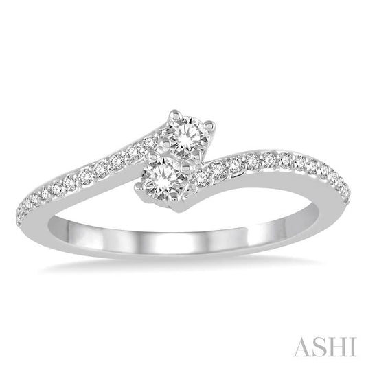 ASHI 2 Stone Diamond Ring 441A6PPFHWG