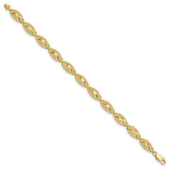 Quality Gold 14K Diamond-Cut Bracelet FB1537-7