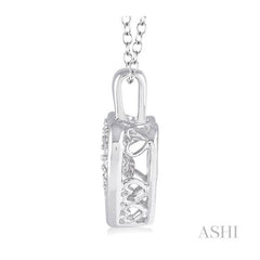 ASHI Silver Heart Shape Emotion Diamond Pendant 80039PPSXSLPD