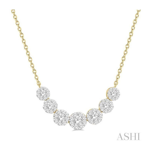 ASHI Lovebright Essential Diamond Smile Necklace 9936VPPFGNKYW
