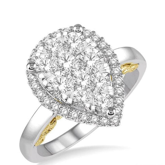 Parkplace Jewelers Pear Shape Halo Lovebright Essential Diamond Ring 135E1PPFVWY