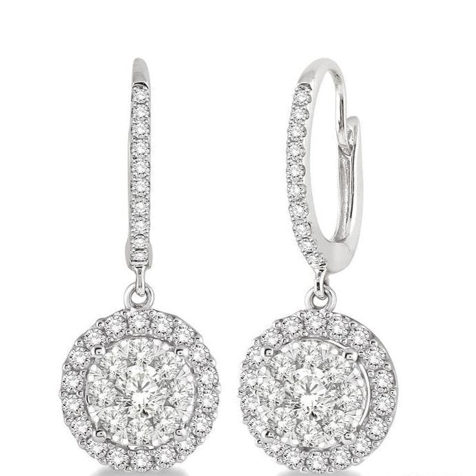 Parkplace Jewelers Round Shape Halo Lovebright Essential Diamond Earrings 96292PPFVERWG