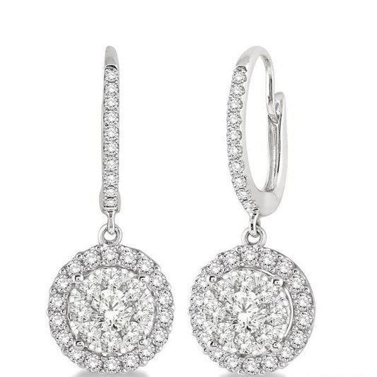 Parkplace Jewelers Round Shape Halo Lovebright Essential Diamond Earrings 96292PPFVERWG