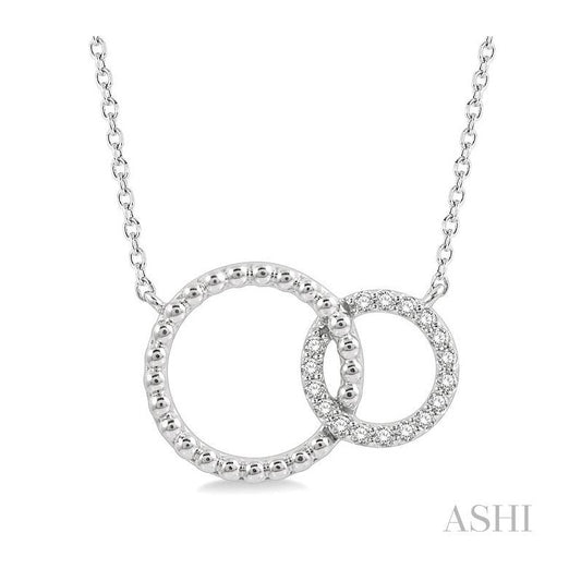 ASHI Double Circle Diamond Necklace 995F0PPTSNKWG