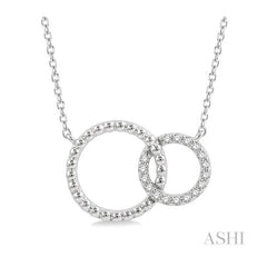 ASHI Double Circle Diamond Necklace 995F0PPTSNKWG