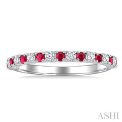 ASHI Alternate Gemstone & Diamond Band 46306PPTGRBWG