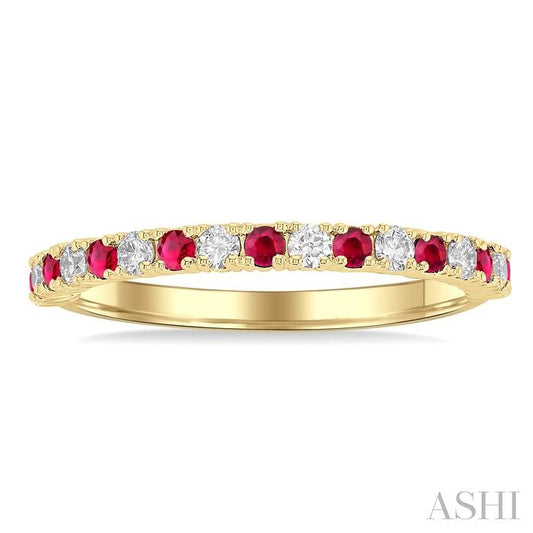 ASHI Alternate Gemstone & Diamond Band 46306PPTGRBYG