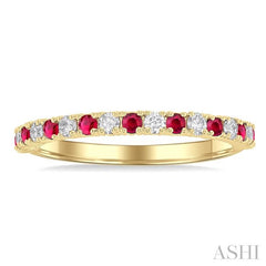 ASHI Alternate Gemstone & Diamond Band 46306PPTGRBYG