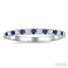 ASHI Alternate Gemstone & Diamond Band 46306PPTGSPWG