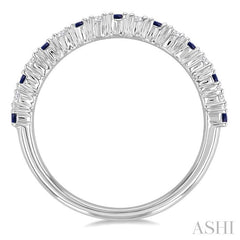 ASHI Alternate Gemstone & Diamond Band 46306PPTGSPWG