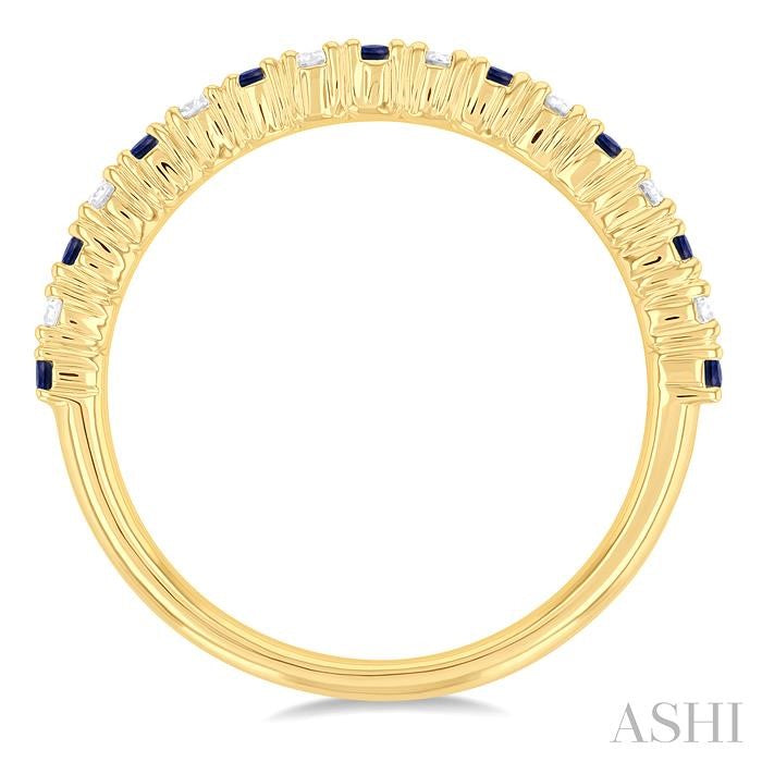 ASHI Alternate Gemstone & Diamond Band 46306PPTGSPYG