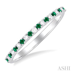 ASHI Alternate Gemstone & Diamond Band 46308PPTSEMWG