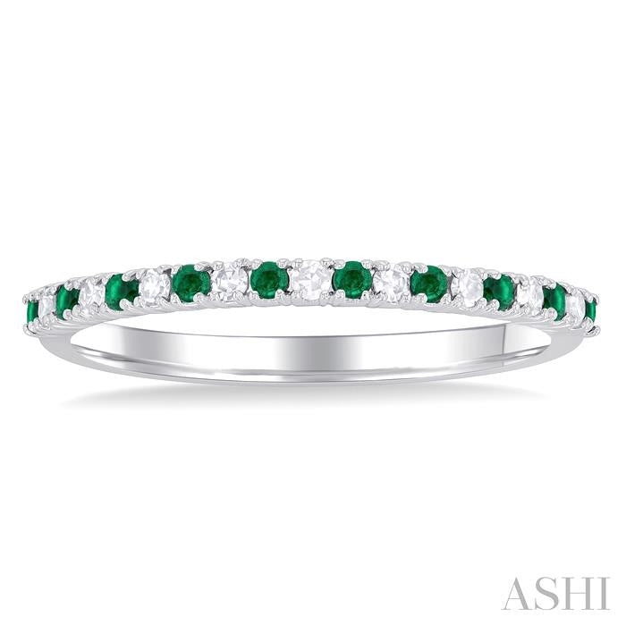 ASHI Alternate Gemstone & Diamond Band 46308PPTSEMWG