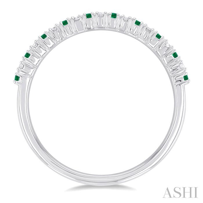ASHI Alternate Gemstone & Diamond Band 46308PPTSEMWG