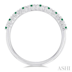 ASHI Alternate Gemstone & Diamond Band 46308PPTSEMWG