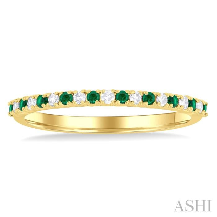 ASHI Alternate Gemstone & Diamond Band 46308PPTSEMYG