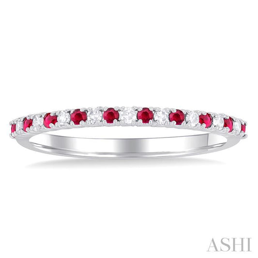 ASHI Alternate Gemstone & Diamond Band 46308PPTSRBWG
