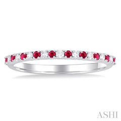 ASHI Alternate Gemstone & Diamond Band 46308PPTSRBWG