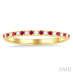 ASHI Alternate Gemstone & Diamond Band 46308PPTSRBYG