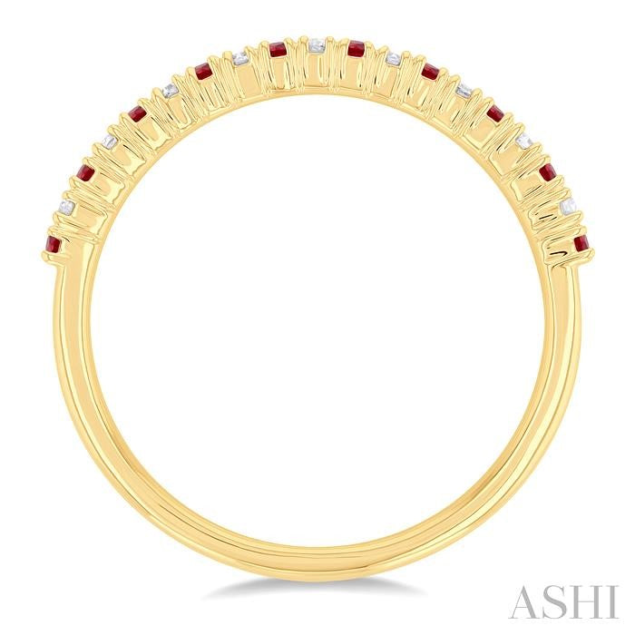 ASHI Alternate Gemstone & Diamond Band 46308PPTSRBYG