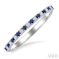 ASHI Alternate Gemstone & Diamond Band 46308PPTSSPWG