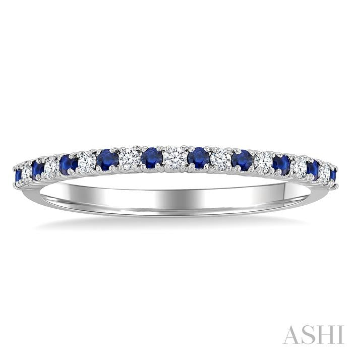 ASHI Alternate Gemstone & Diamond Band 46308PPTSSPWG