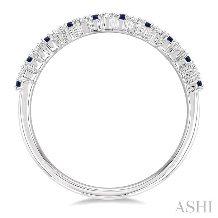 ASHI Alternate Gemstone & Diamond Band 46308PPTSSPWG