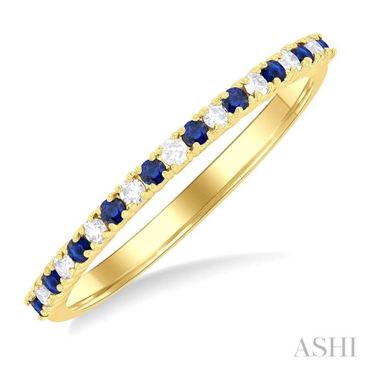 ASHI Alternate Gemstone & Diamond Band 46308PPTSSPYG