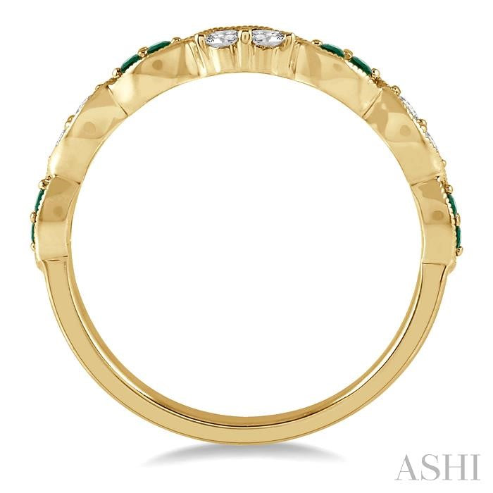 ASHI Alternate Gemstone & Diamond Band 46407PPFHEMYG