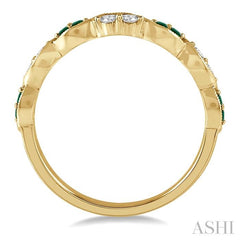 ASHI Alternate Gemstone & Diamond Band 46407PPFHEMYG