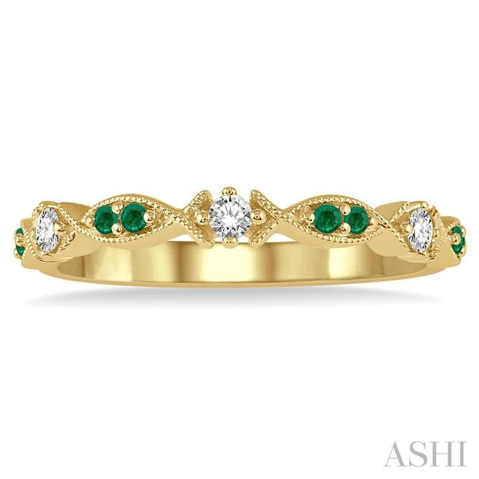 ASHI Alternate Gemstone & Diamond Band 46418PPFHEMYG