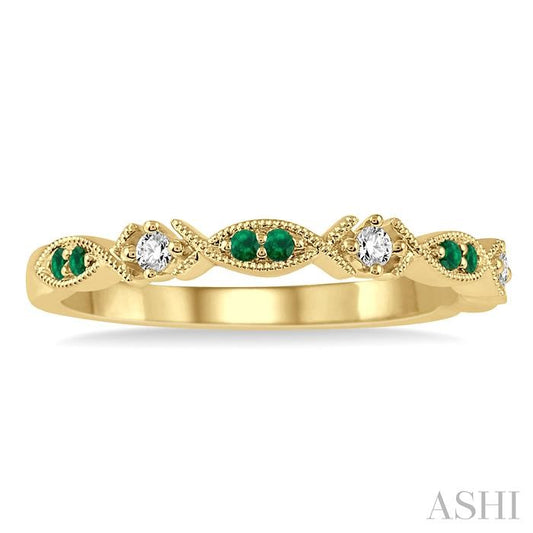 ASHI Alternate Gemstone & Diamond Band 46419PPFVEMYG