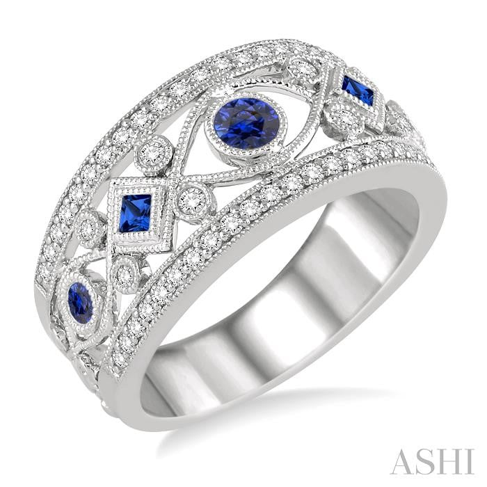 ASHI Gemstone & Diamond Fashion Band 46455PPFHSPWG