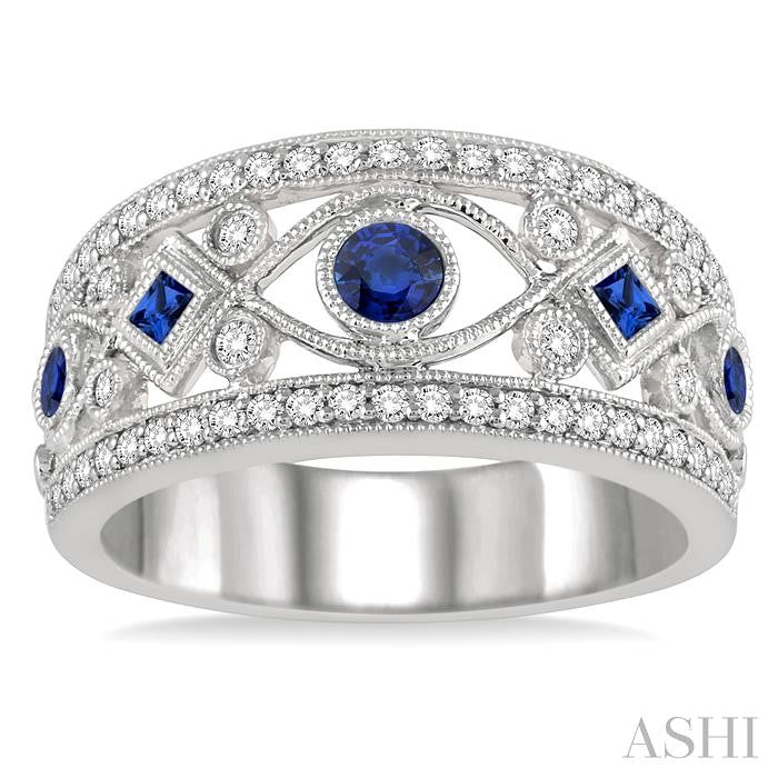ASHI Gemstone & Diamond Fashion Band 46455PPFHSPWG