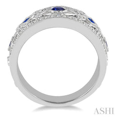 ASHI Gemstone & Diamond Fashion Band 46455PPFHSPWG