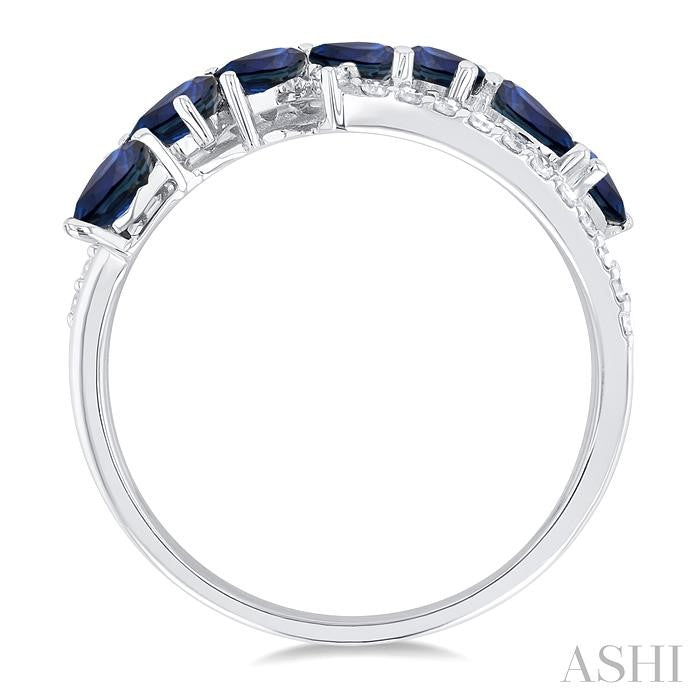 ASHI Pear Shape Gemstone & Diamond Fashion Ring 46618PPFSSPWG