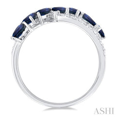 ASHI Pear Shape Gemstone & Diamond Fashion Ring 46618PPFSSPWG
