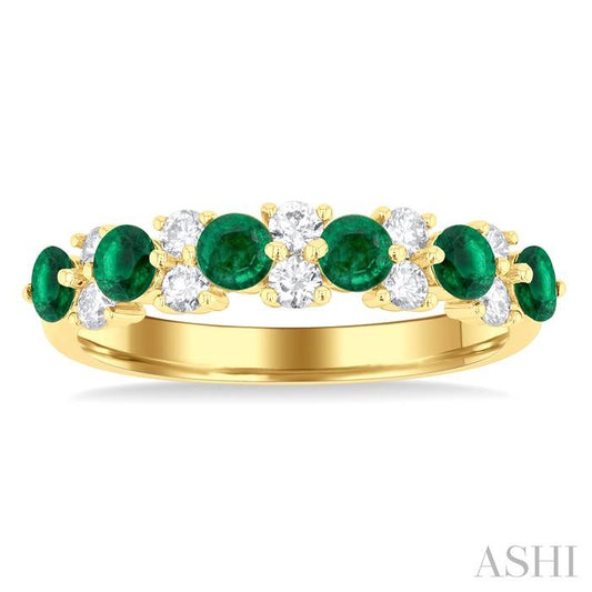 ASHI Alternate Gemstone & Diamond Band 46665PPFGEMYG-0.35