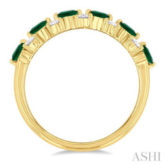 ASHI Alternate Gemstone & Diamond Band 46665PPFGEMYG-0.35