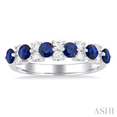 ASHI Alternate Gemstone & Diamond Band 46665PPFGSPWG-0.35