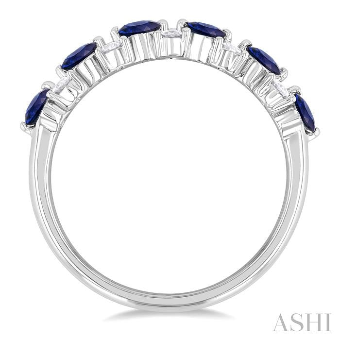 ASHI Alternate Gemstone & Diamond Band 46665PPFGSPWG-0.35