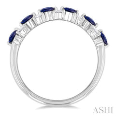 ASHI Alternate Gemstone & Diamond Band 46665PPFGSPWG-0.35