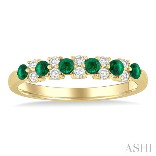 ASHI Alternate Gemstone & Diamond Band 46667PPFGEMYG