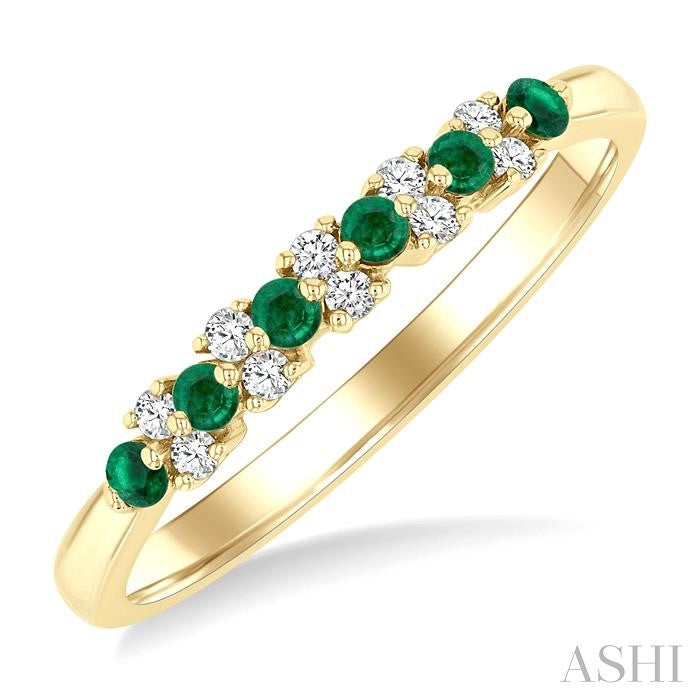 ASHI Alternate Gemstone & Diamond Band 46668PPFGEMYG