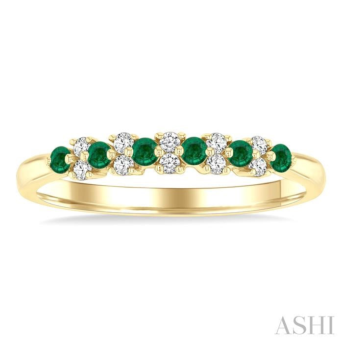 ASHI Alternate Gemstone & Diamond Band 46668PPFGEMYG
