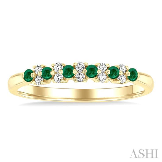ASHI Alternate Gemstone & Diamond Band 46668PPFGEMYG
