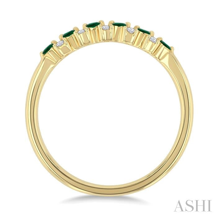 ASHI Alternate Gemstone & Diamond Band 46668PPFGEMYG