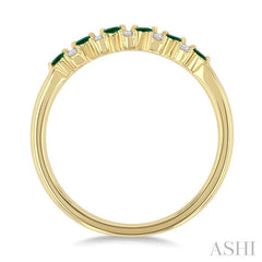 ASHI Alternate Gemstone & Diamond Band 46668PPFGEMYG